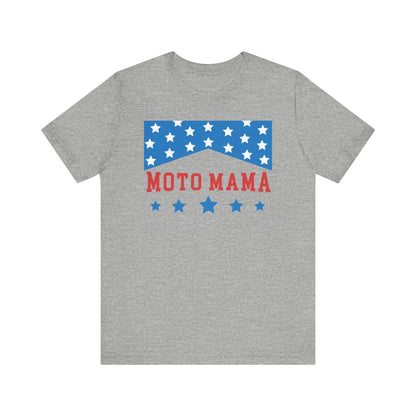 Red White And Blue Moto Mama- Adult T-Shirt