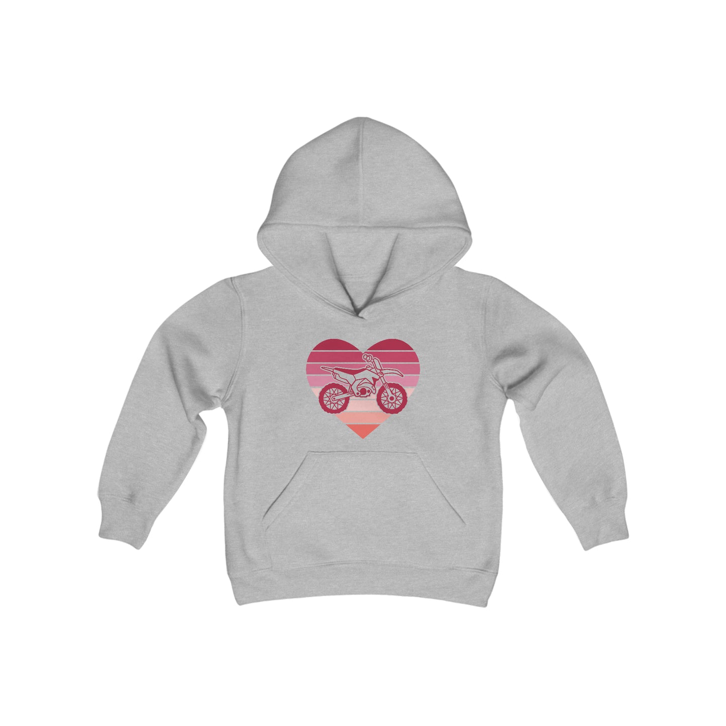 Heart Motorcycle - Youth Hooded Sweatshirt