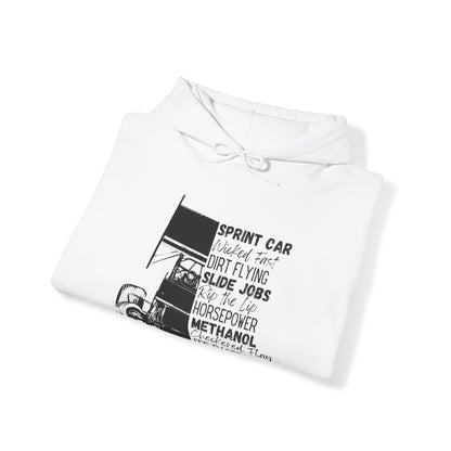 Race Day Sprint Car- Adult Hooded Sweatshirt