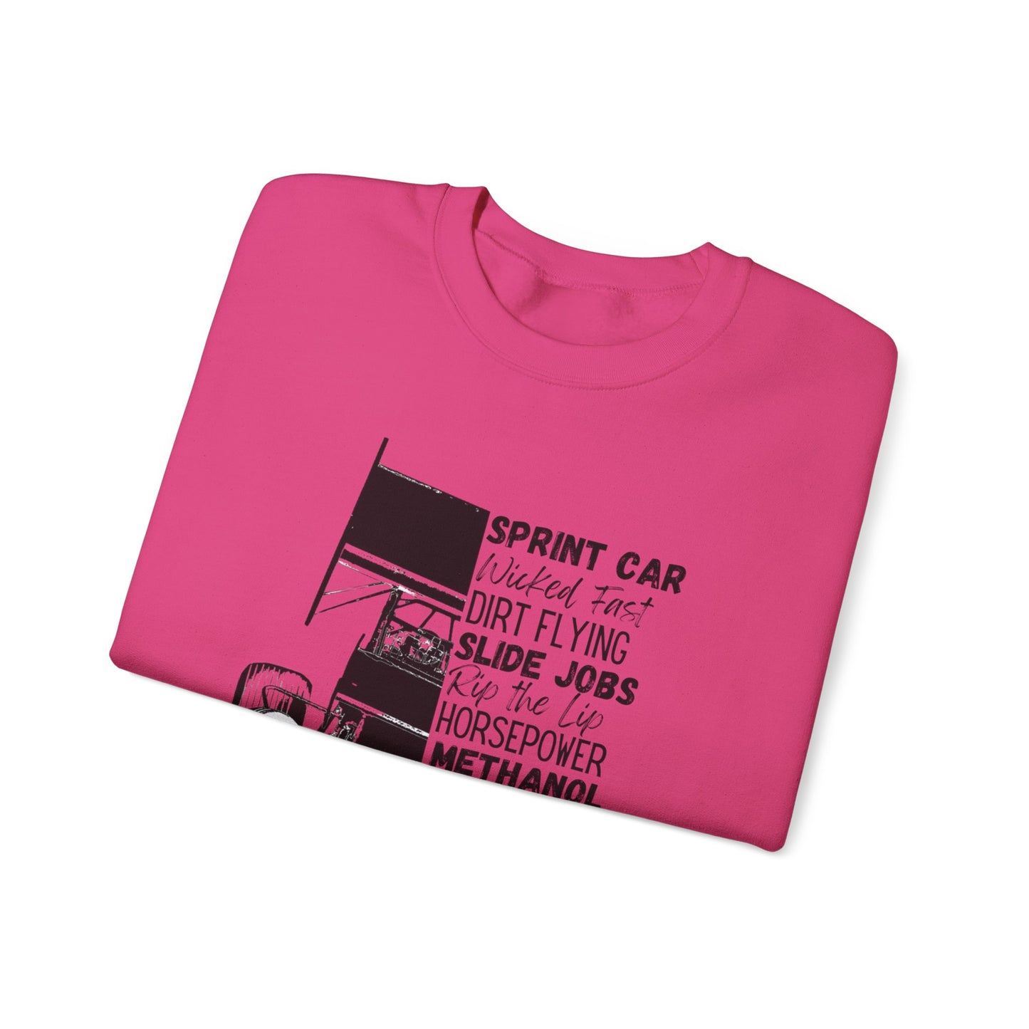Race Day Sprint Car- Adult Crewneck Sweatshirt
