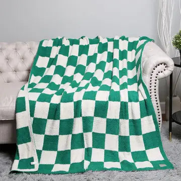 Checkerboard Patterned Throw Blanket