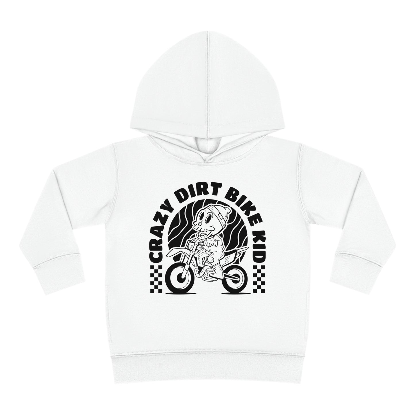 Crazy Dirt Bike Kid- Toddler Hooded Sweatshirt
