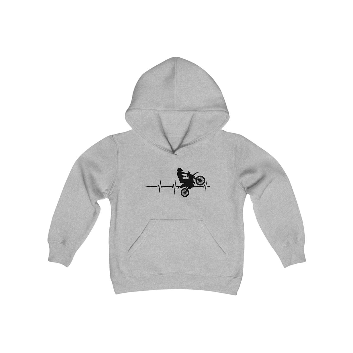 Heart Rate Moto- Youth Hooded Sweatshirt
