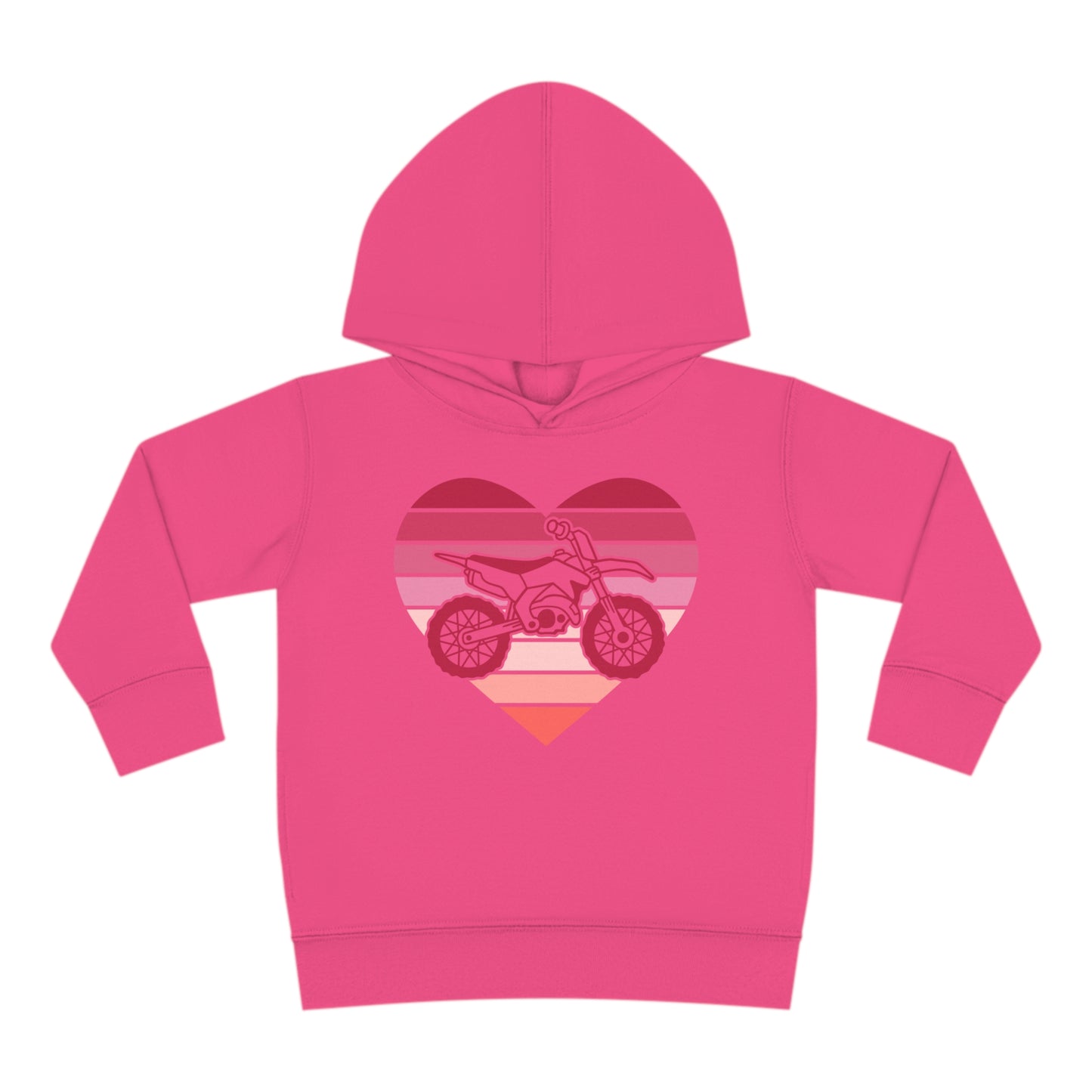 Heart Motorcycle - Toddler Hooded Sweatshirt