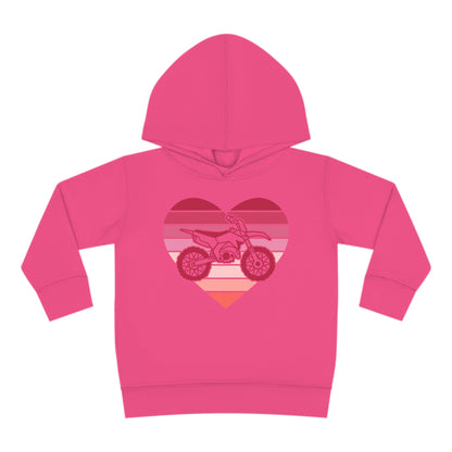 Heart Motorcycle - Toddler Hooded Sweatshirt