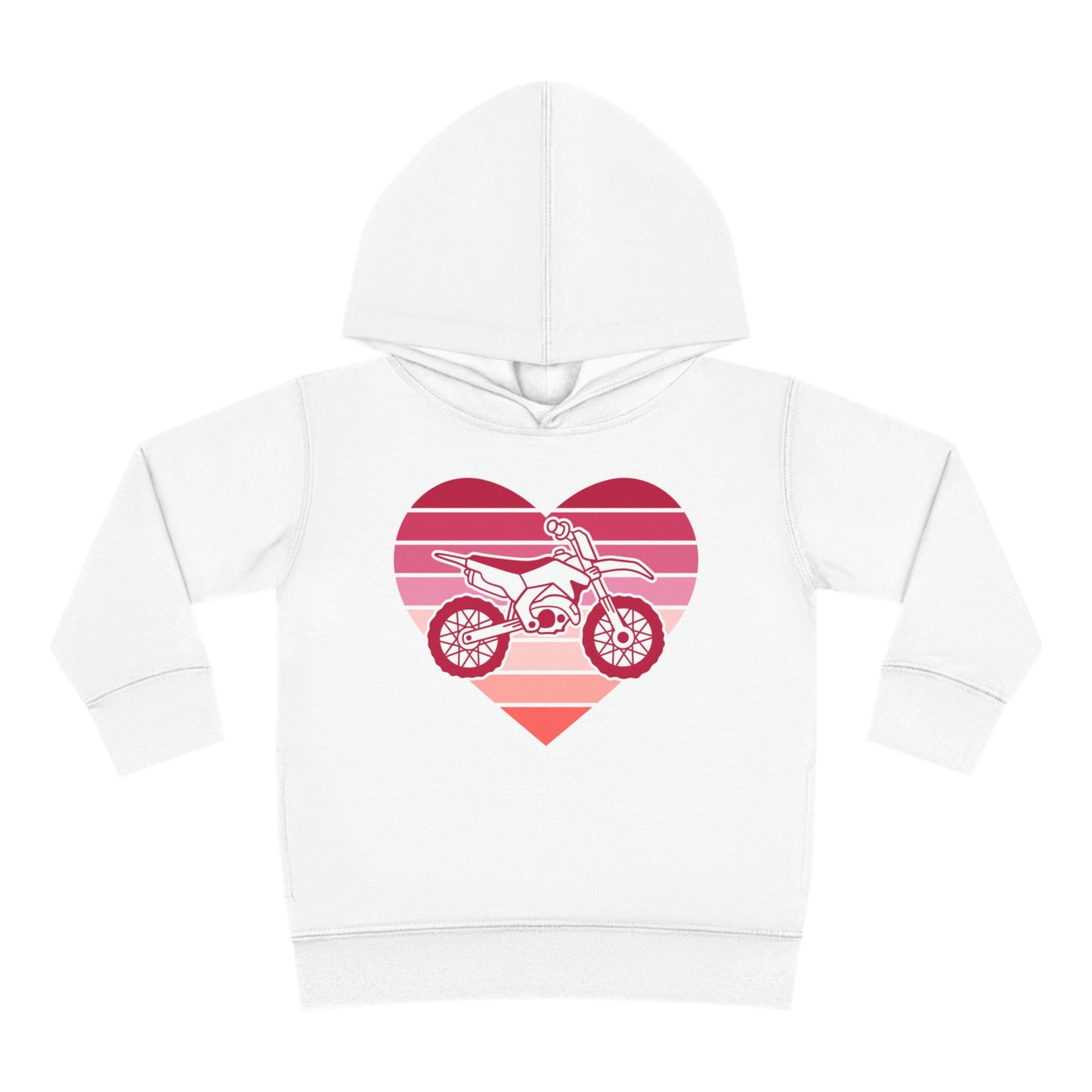 Heart Motorcycle - Toddler Hooded Sweatshirt