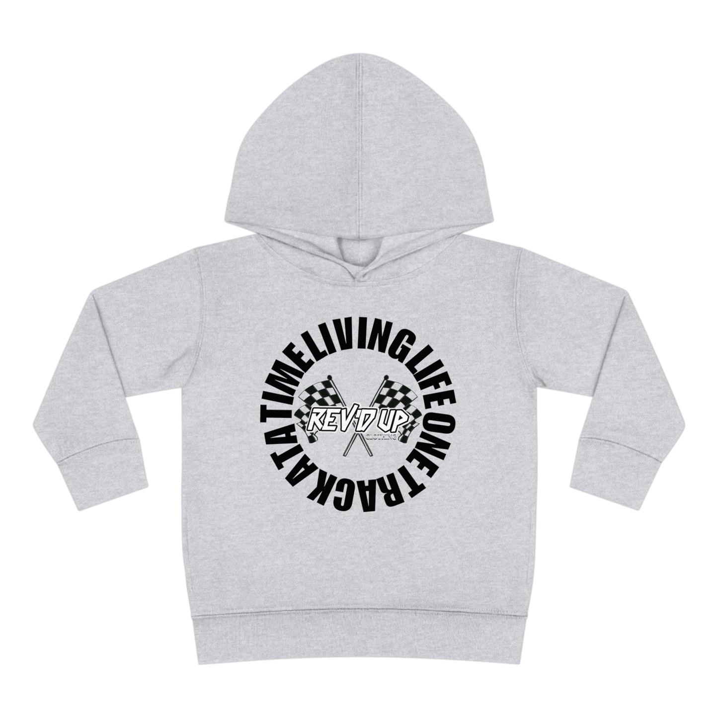 Living Life One Track At A Time Black Rev'd Up Clothing - Toddler Hooded Sweatshirt