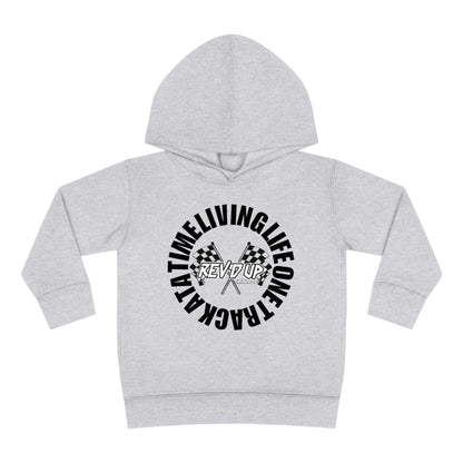 Living Life One Track At A Time Black Rev'd Up Clothing - Toddler Hooded Sweatshirt