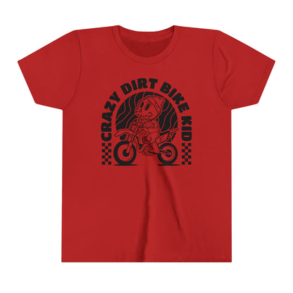 Crazy Dirt Bike Kid- Youth T-Shirt
