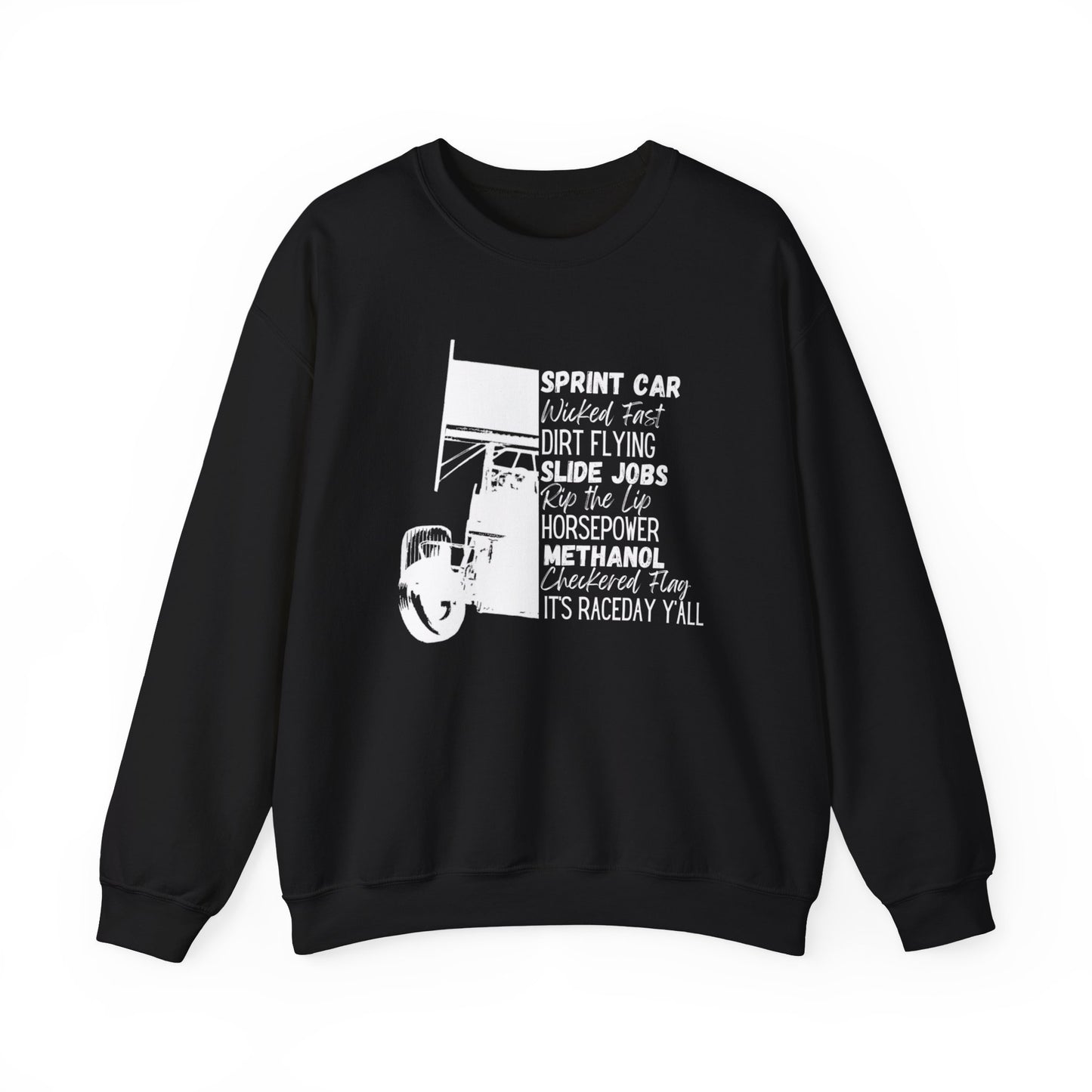 Race Day Sprint Car- Adult Crewneck Sweatshirt