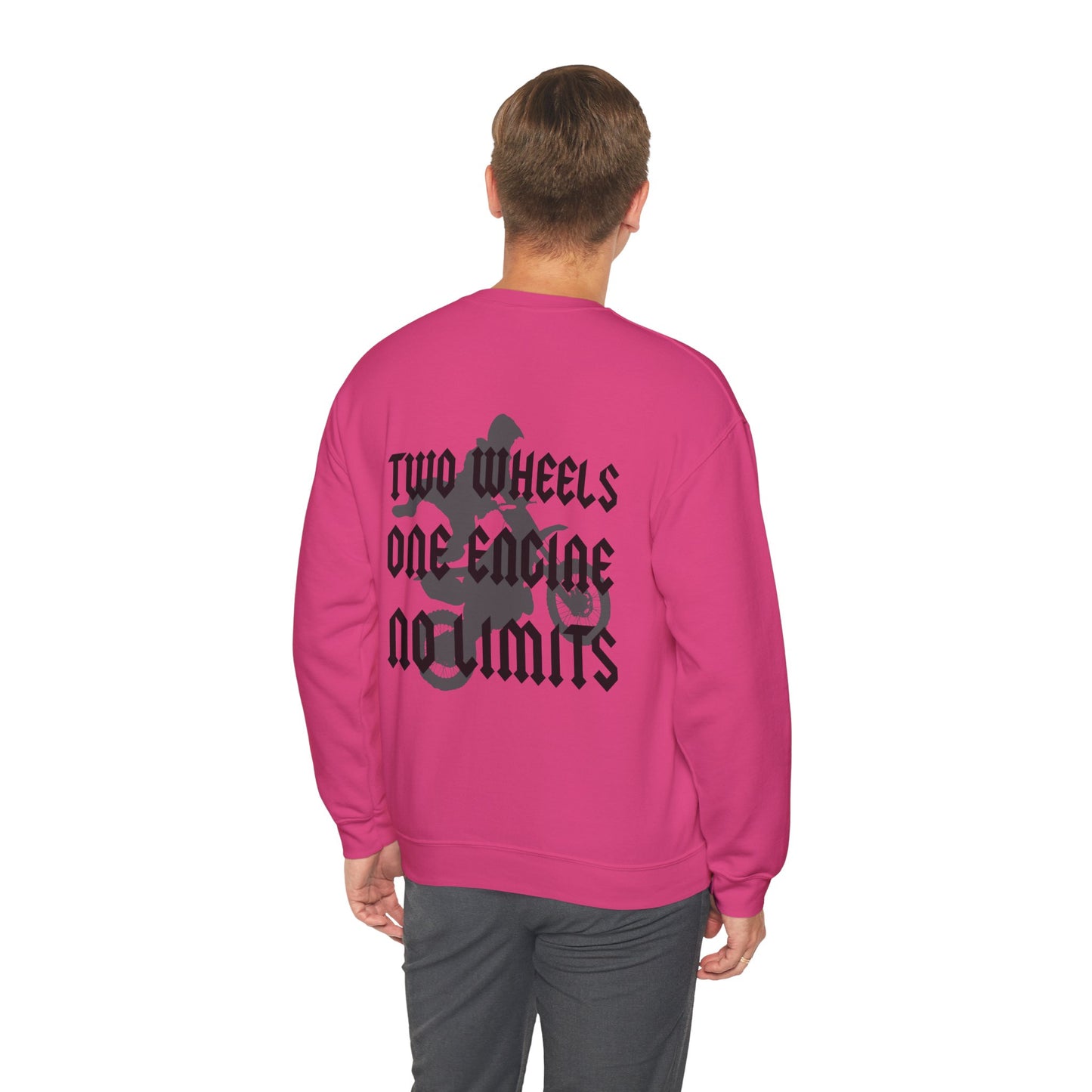 Two Wheels No Limits- Adult Crewneck Sweatshirt