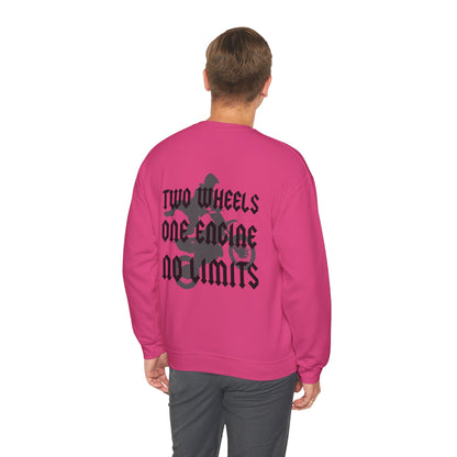 Two Wheels No Limits- Adult Crewneck Sweatshirt