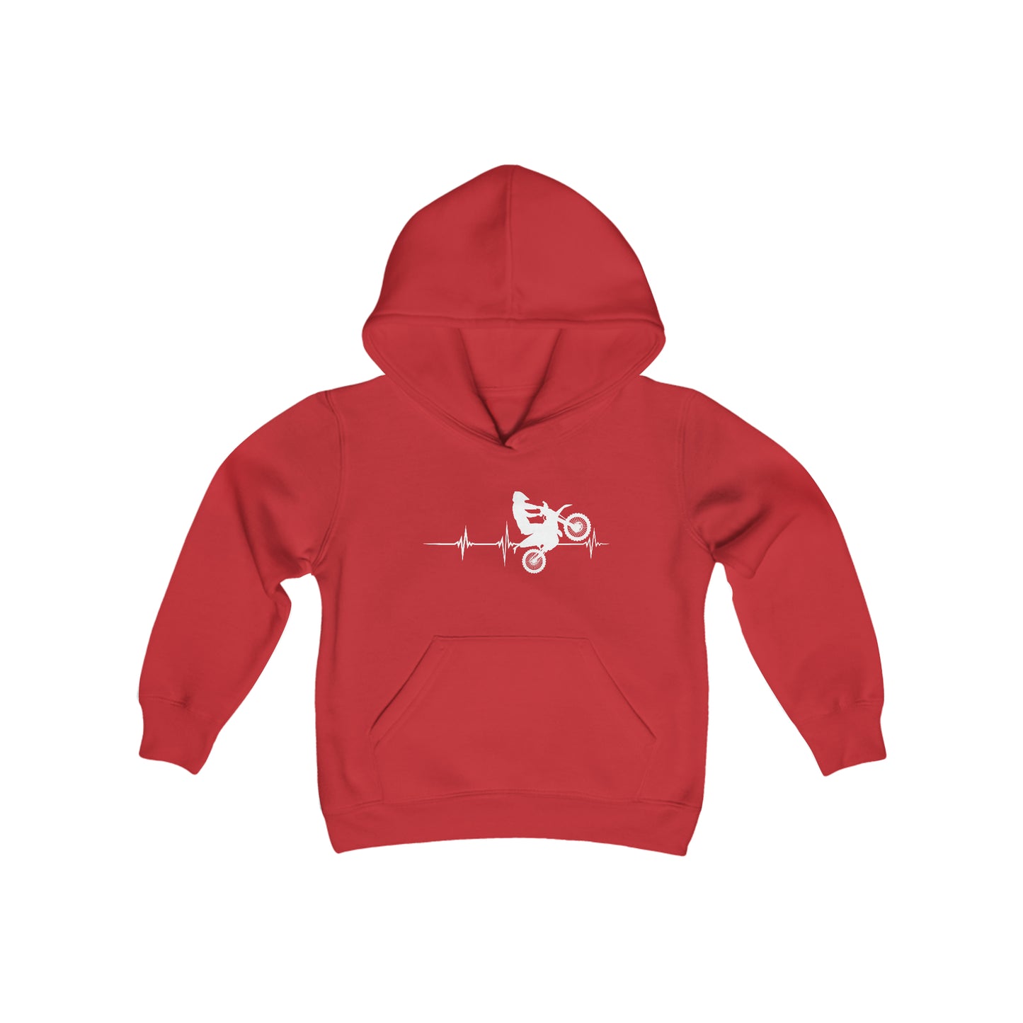 Heart Rate Moto- Youth Hooded Sweatshirt