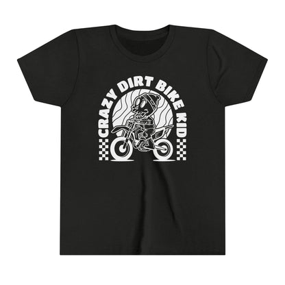 Crazy Dirt Bike Kid- Youth T-Shirt