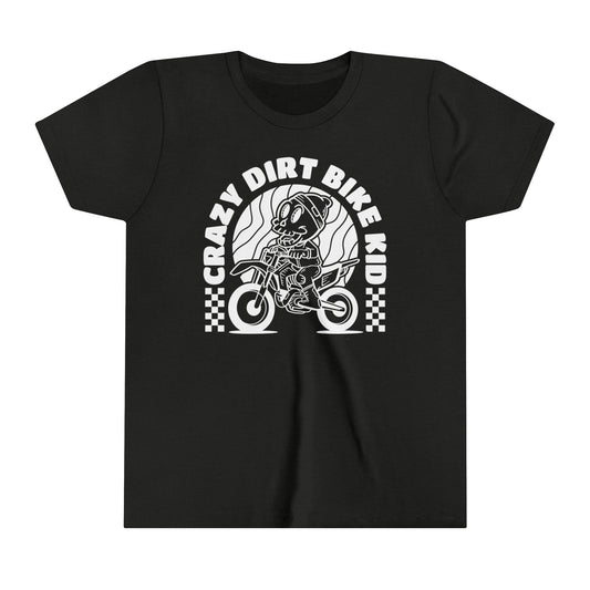 Crazy Dirt Bike Kid- Youth T-Shirt