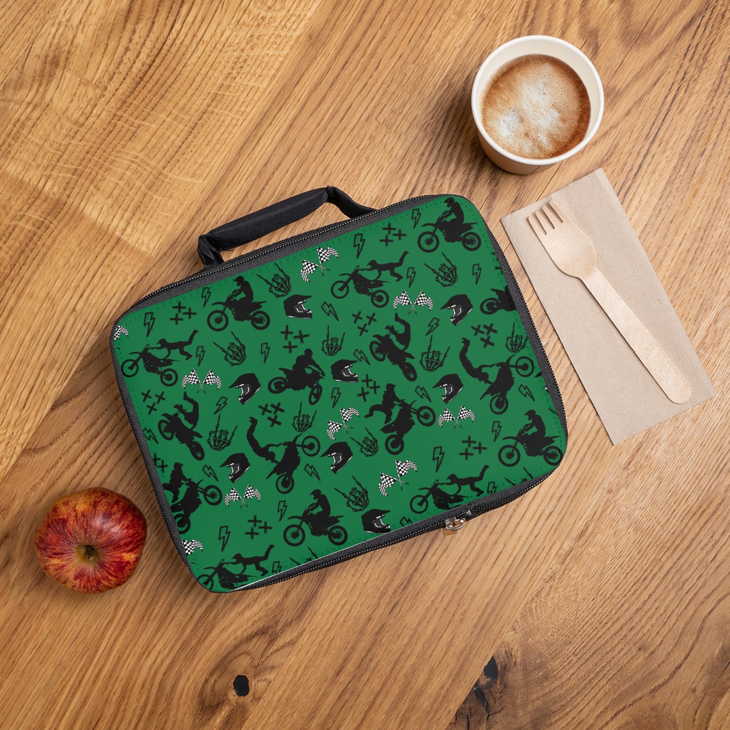 Moto Cross - Lunch Bag - Dark Green