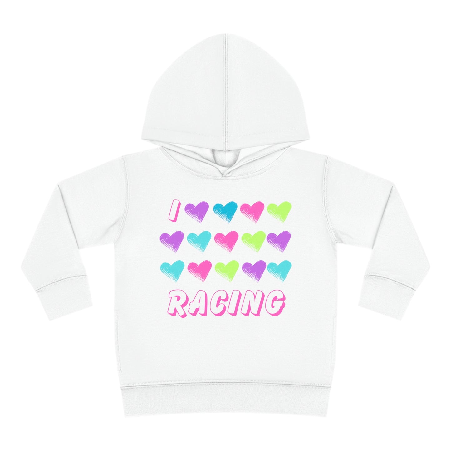 I Love Racing - Toddler Hooded Sweatshirt