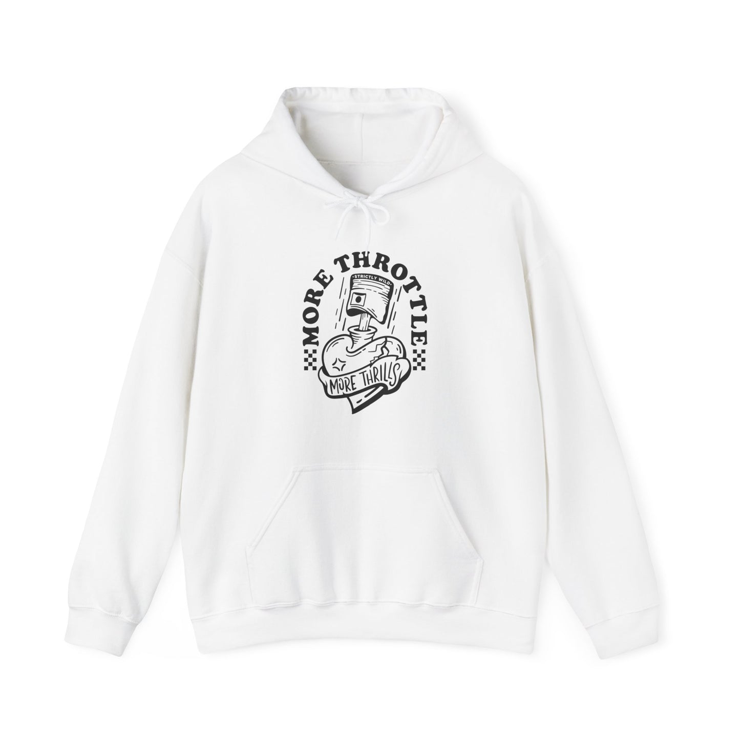 More Throttle More Thrills- Adult Hooded Sweatshirt