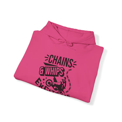 Chains and Whips Excite Me- Adult Hooded Sweatshirt