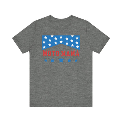 Red White And Blue Moto Mama- Adult T-Shirt
