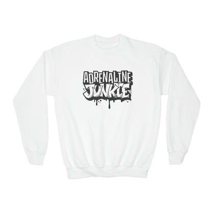 Adrenaline Junkie - Youth Crewneck Sweatshirt