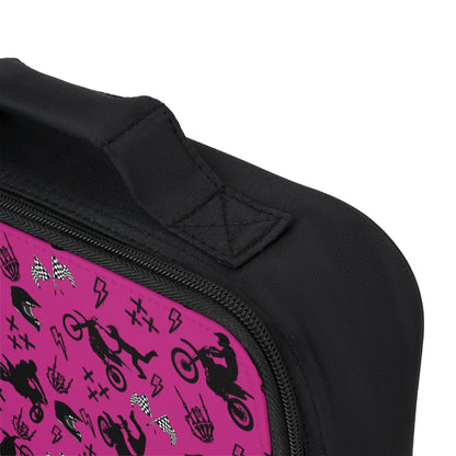 Moto Cross - Lunch Bag - Dark Pink