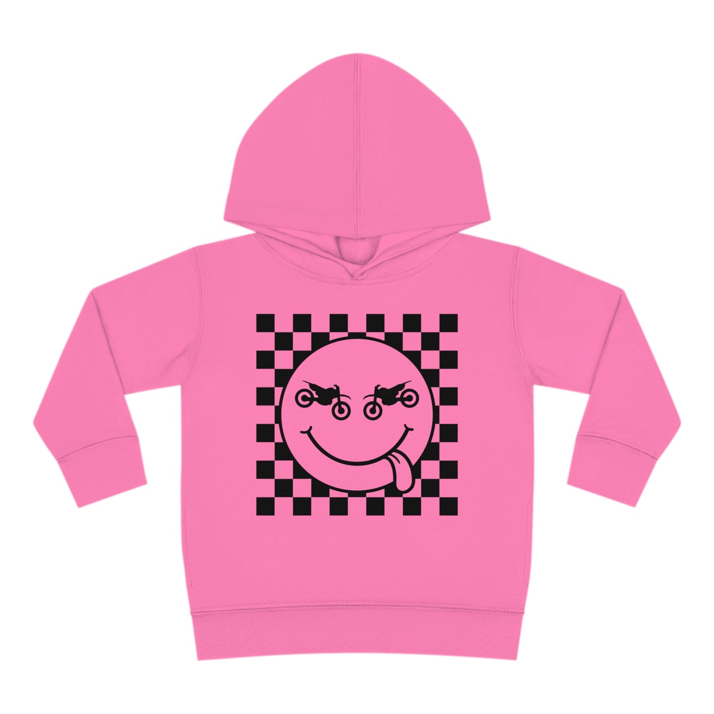 Race Flag Smile Face Toddler Hooded Sweatshirt