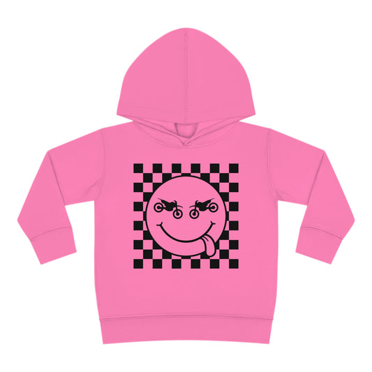 Race Flag Smile Face Toddler Hooded Sweatshirt