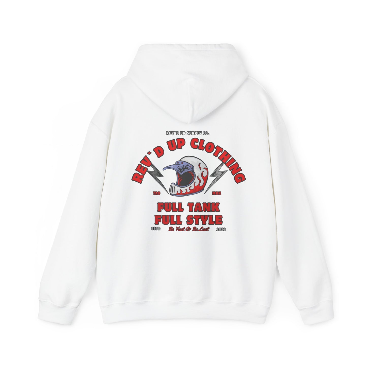 Vintage Helmet Back Logo- Adult Hooded Sweatshirt
