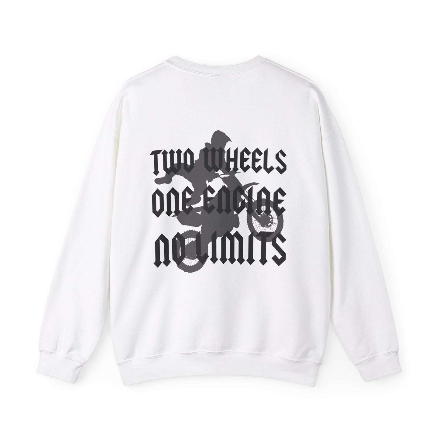 Two Wheels No Limits- Adult Crewneck Sweatshirt
