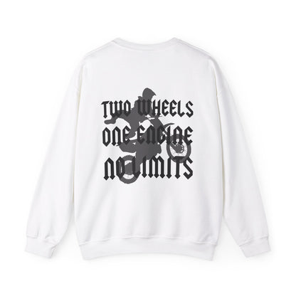 Two Wheels No Limits- Adult Crewneck Sweatshirt
