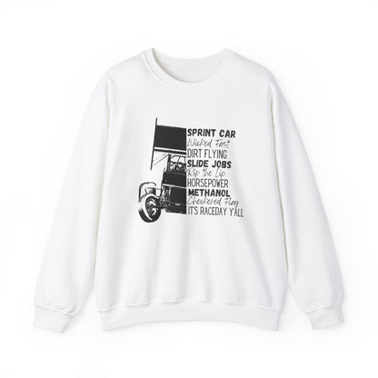 Race Day Sprint Car- Adult Crewneck Sweatshirt