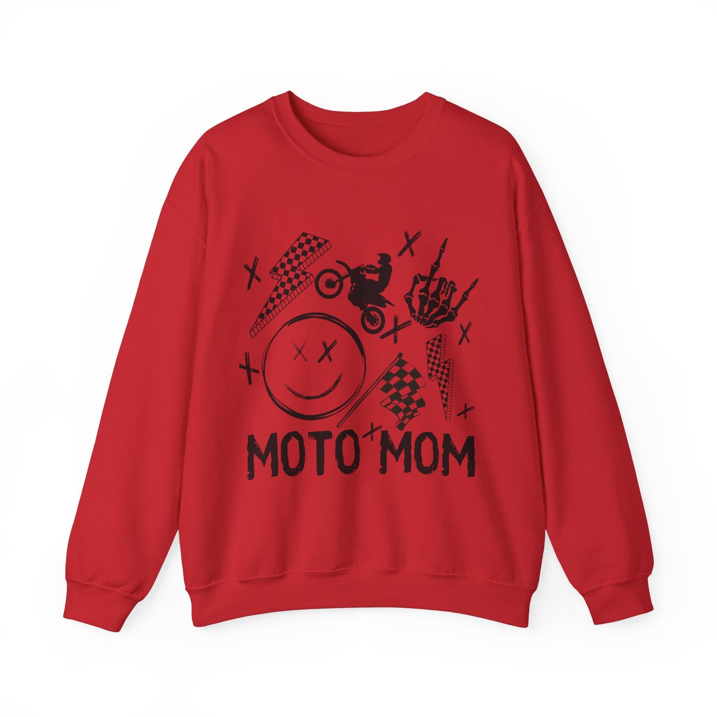 Moto Mom Collage- Adult Crewneck Sweatshirt