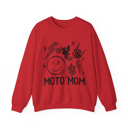 Moto Mom Collage- Adult Crewneck Sweatshirt