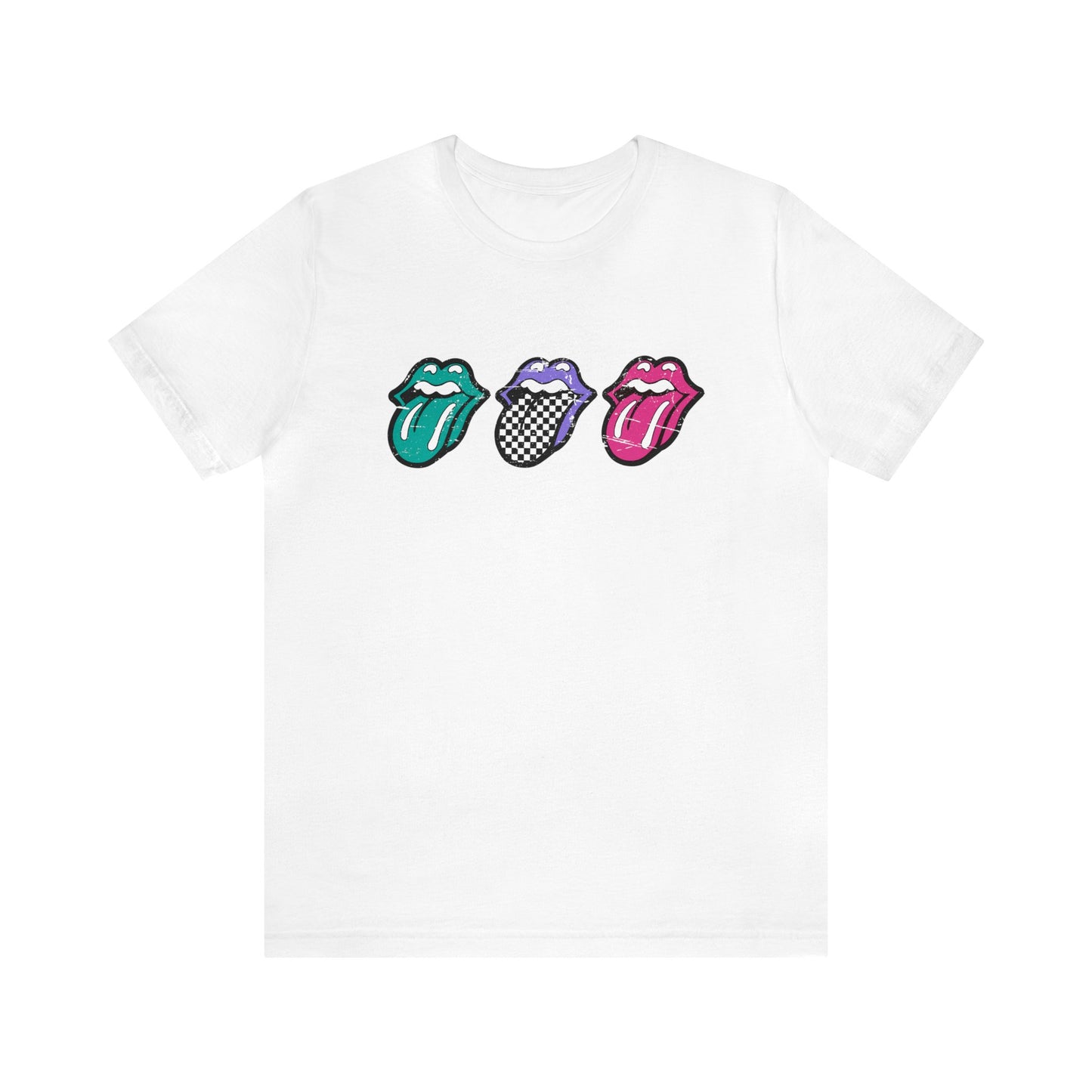 Checkered Tongue- Adult T-Shirt