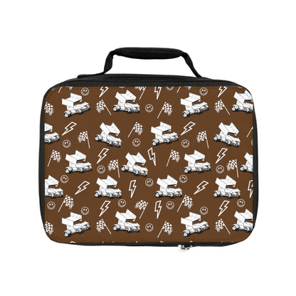 Sprint Car - Micro Racing - Lunch Bag- Brown