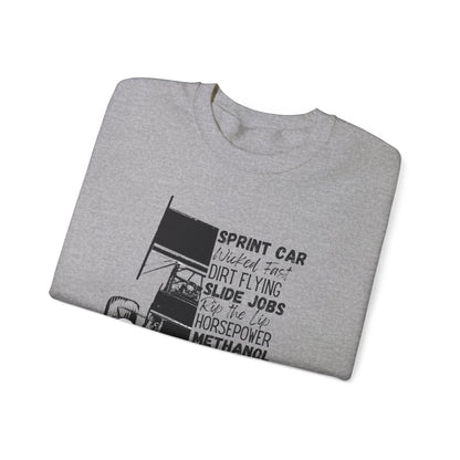 Race Day Sprint Car- Adult Crewneck Sweatshirt