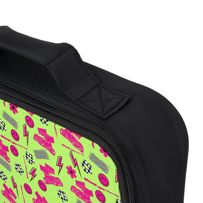 Winged Sprint Car - Green & Pink - Lunch Bag