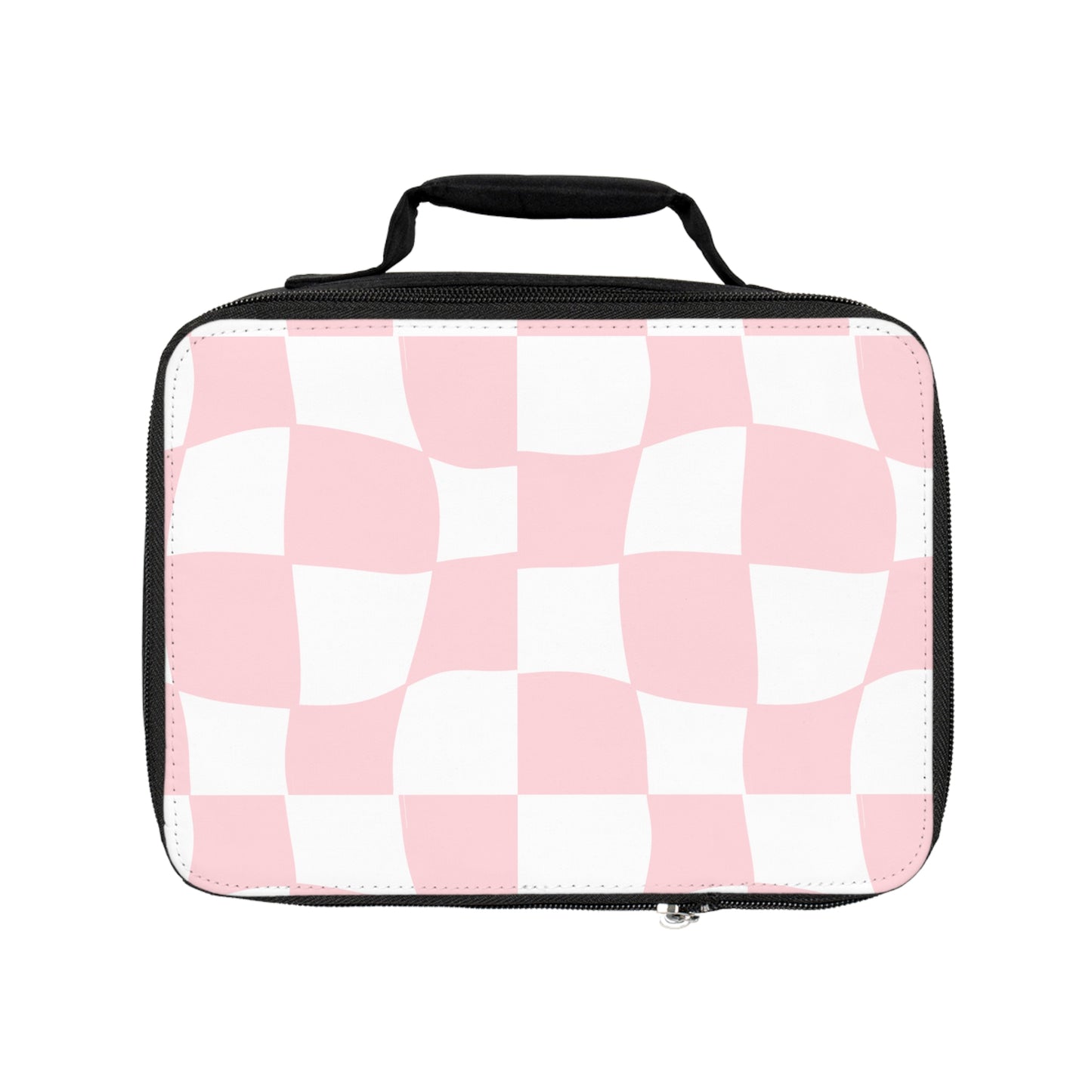 Light Pink Checkered  - Lunch Bag