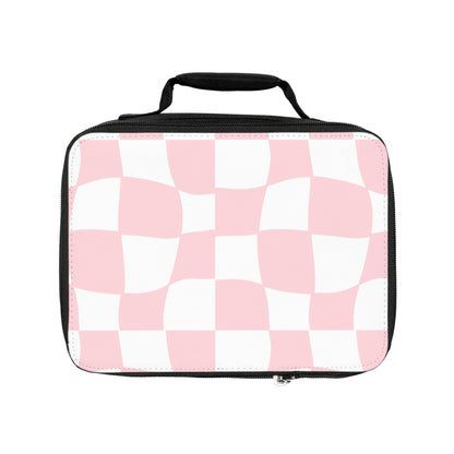 Light Pink Checkered  - Lunch Bag