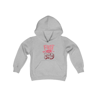 Fast Like Dad-Youth Hooded Sweatshirt