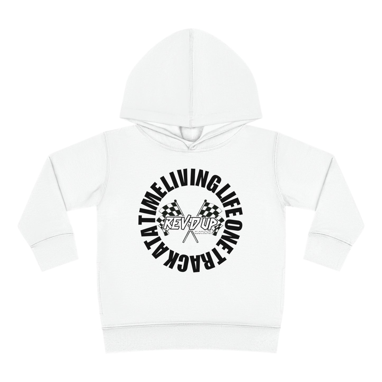 Living Life One Track At A Time Black Rev'd Up Clothing - Toddler Hooded Sweatshirt
