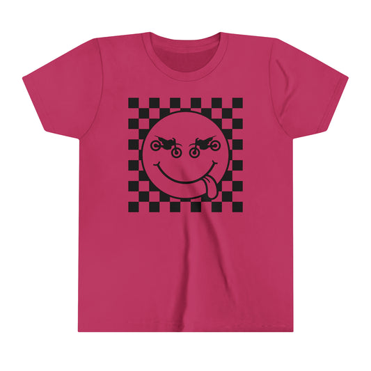 Race Flag Smile Face Youth T-Shirt