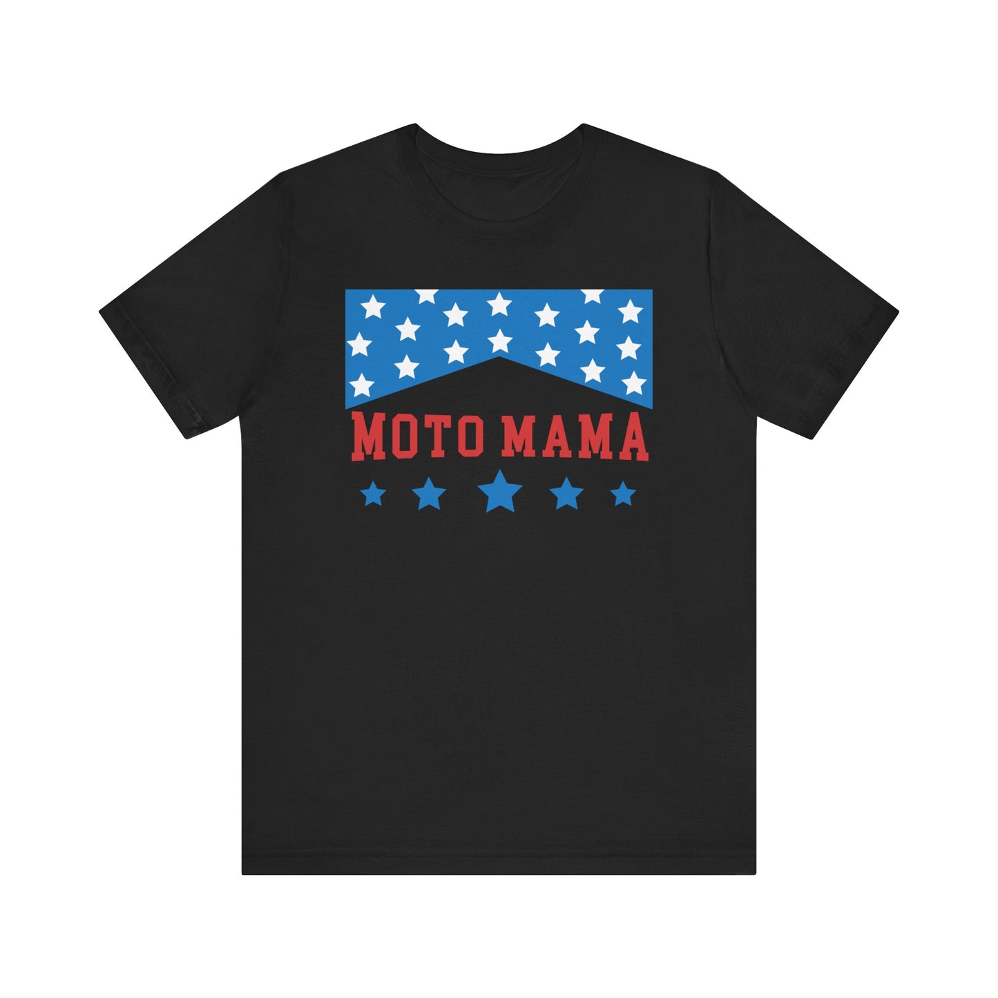Red White And Blue Moto Mama- Adult T-Shirt