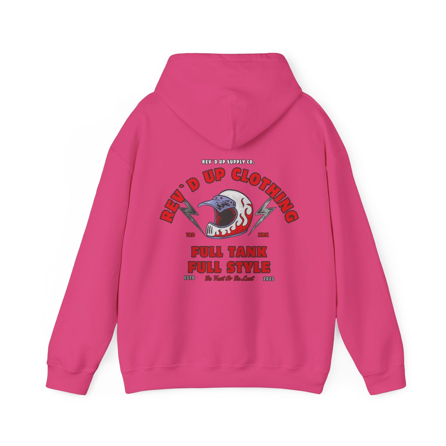 Vintage Helmet Back Logo- Adult Hooded Sweatshirt