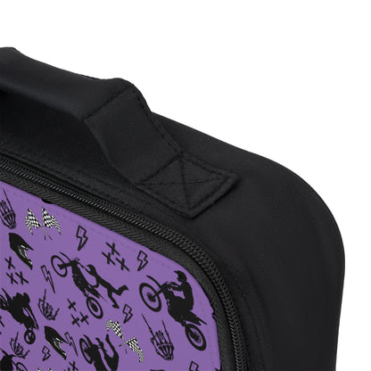 Moto Cross - Lunch Bag - Light Purple
