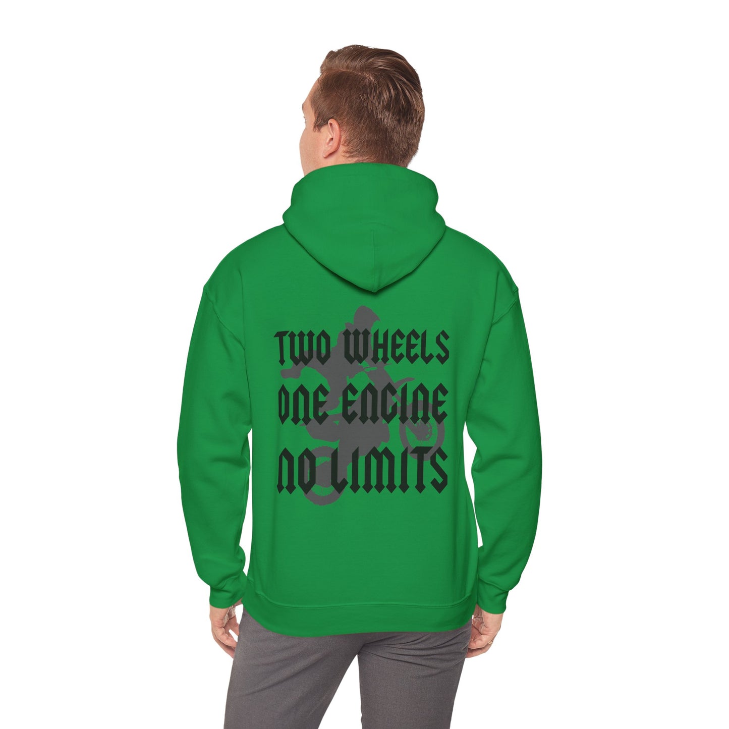 Two Wheels No Limits- Adult Hooded Sweatshirt