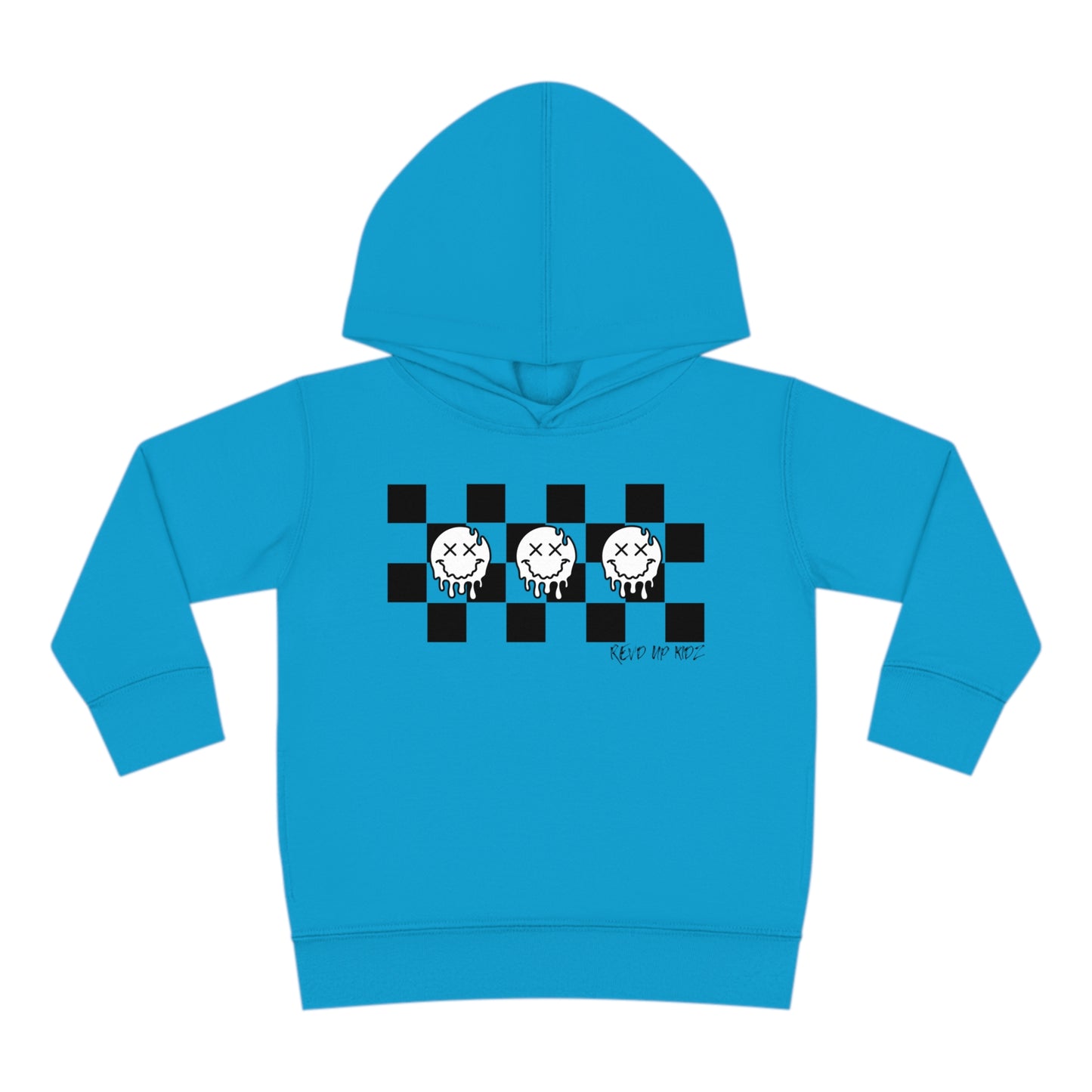 Checkered Smiley's- Toddler Hooded Sweatshirt